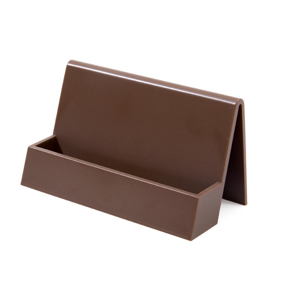 Top Card Box Creative Desktop Organizer Warna Solid Stand Pajangan Kartu Sederhana