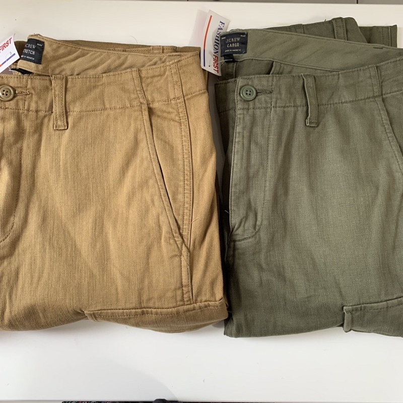 J.Crew Slim Fit Stretch Cargo pant, celana cargo pria bahan premium