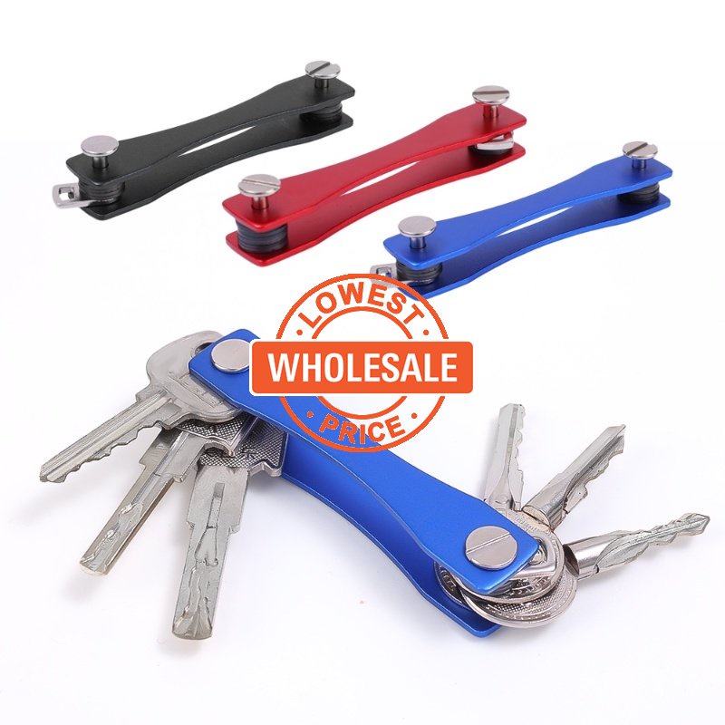 [Harga Grosir] Gantungan Kunci Portable Aksesoris Klip Penahan Kunci Rumah Tangga Penyimpanan Kunci Serbaguna Liontin Logam Key Holder Clip