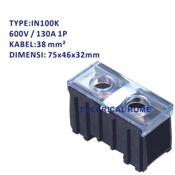 Terminal Block Din Rail IN-100K 1P 130A