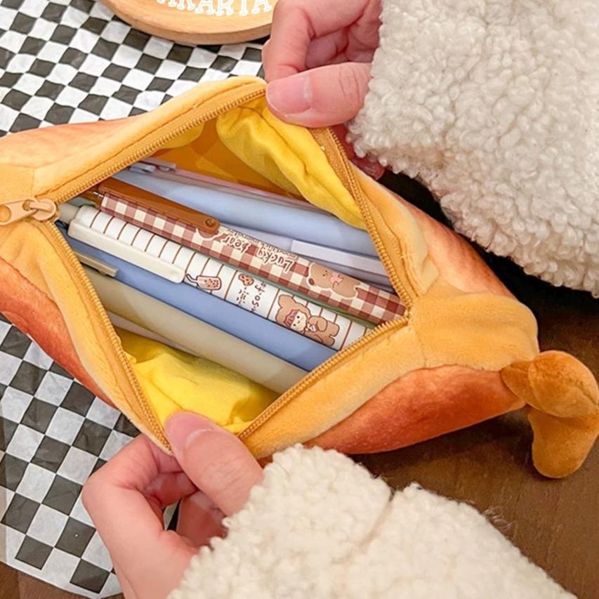 

Harga Terjangkau Tempat pensil kain Kotak pensil Pencil case karakter roti french toast++