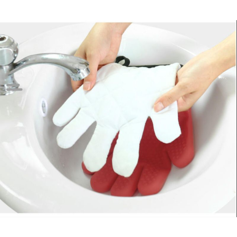 Sarung Tangan Baking Silikon Tebal / Sarung Tangan Oven Anti Slip / Silicone Gloves