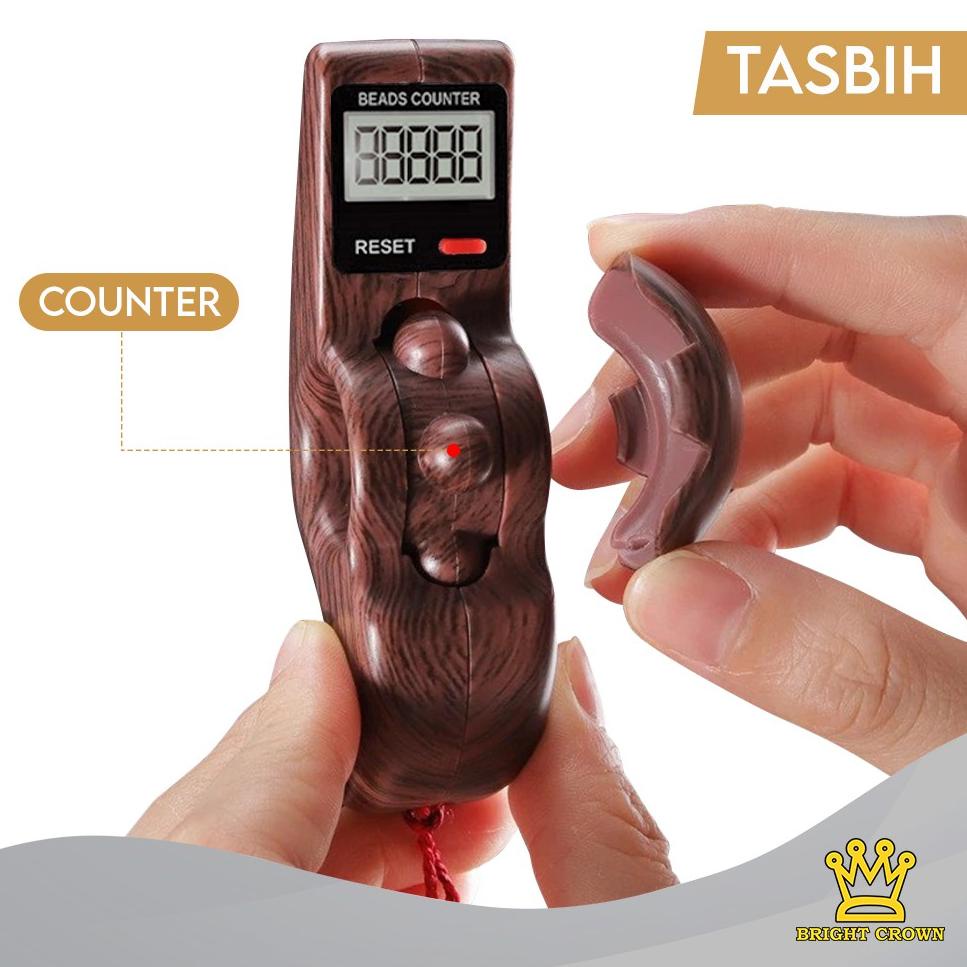 Tasbih Digital Model Unik Premium Motif Kayu "LWD.10De22ĸ"