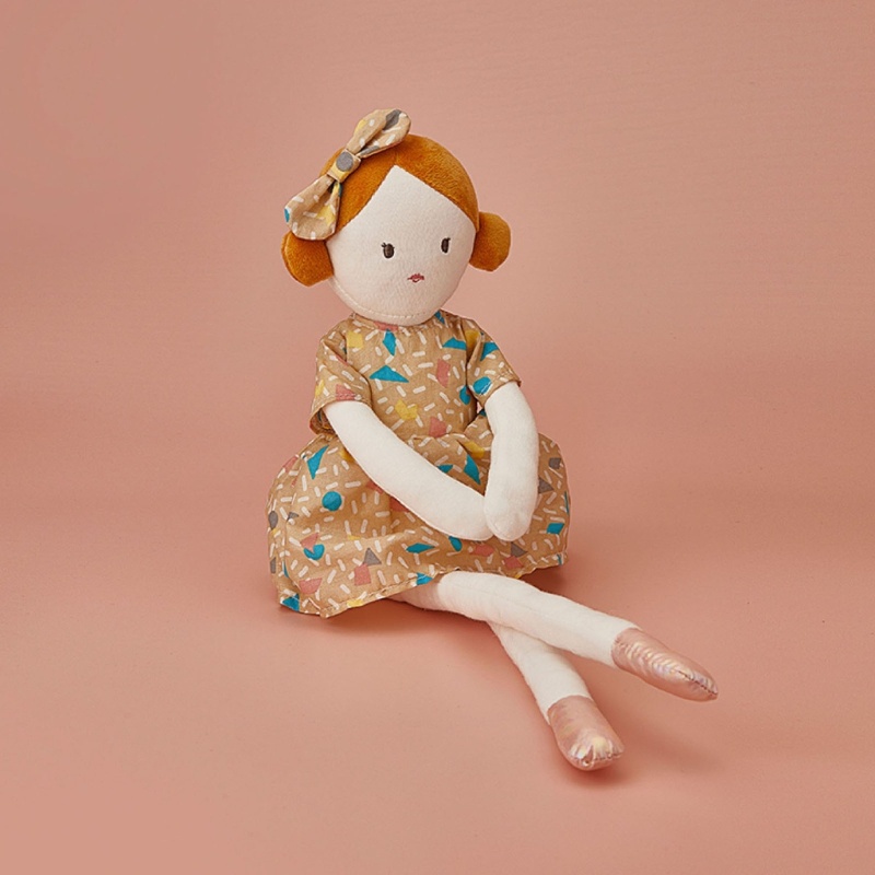 Mary Stuffed Plush Girl Lembut Cuddly Mainan Dengan Gaun Bunga Lengan Floppy Dan Kaki Boneka Lucu Untuk Anak Laki-Laki Perempuan Hadiah Natal