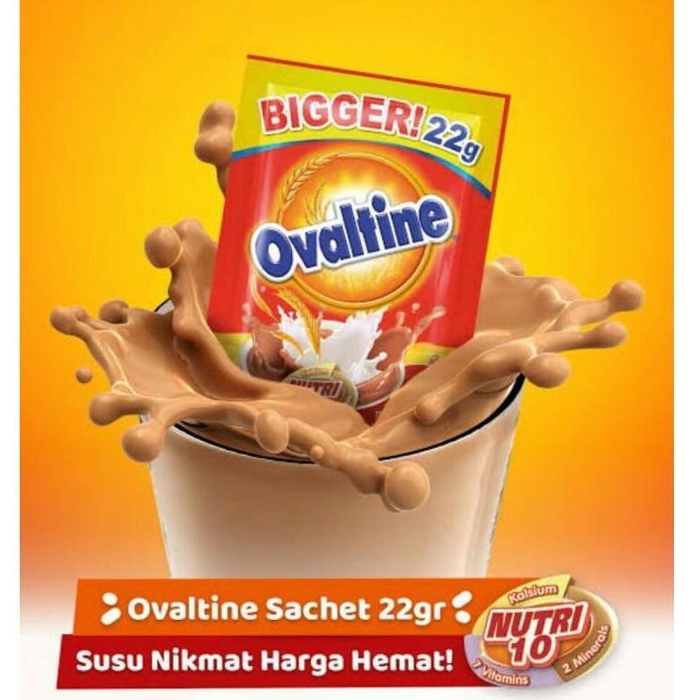 

➙Ready➙ GSYDT Ovaltine sachet 1 renceng / 10 pcs x 22 gram Impor Thailand HALAL MUI W90 Produk