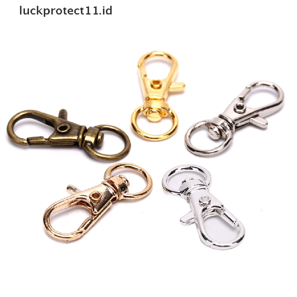 /Fashion Hot// Fashion// 10pc Klip Putar Snap Lobster Clasp Hook Gantungan Kunci Kait Temuan Perhiasan DIY.