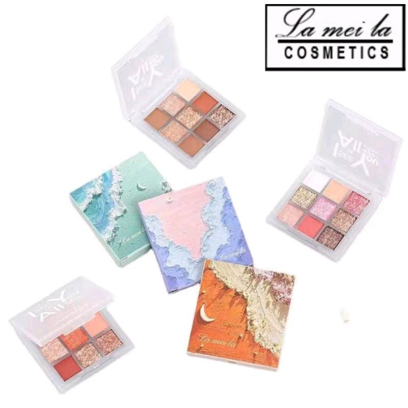 Lameila 5099 Eyeshadow palette 9 warna glitter berkualitas