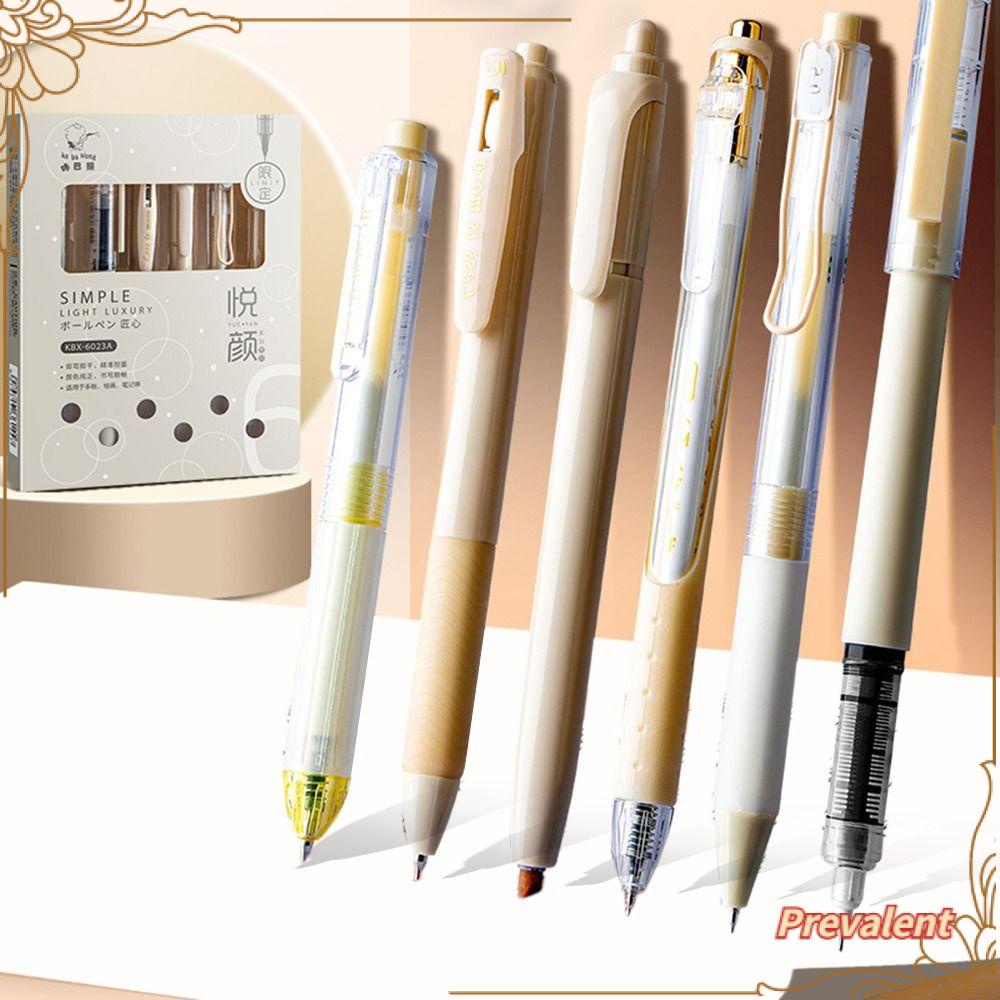 Preva 6PCS/Set Pena Gel Alat Tulis Kartun Dapat Dihapus Multi Style Signature Pen