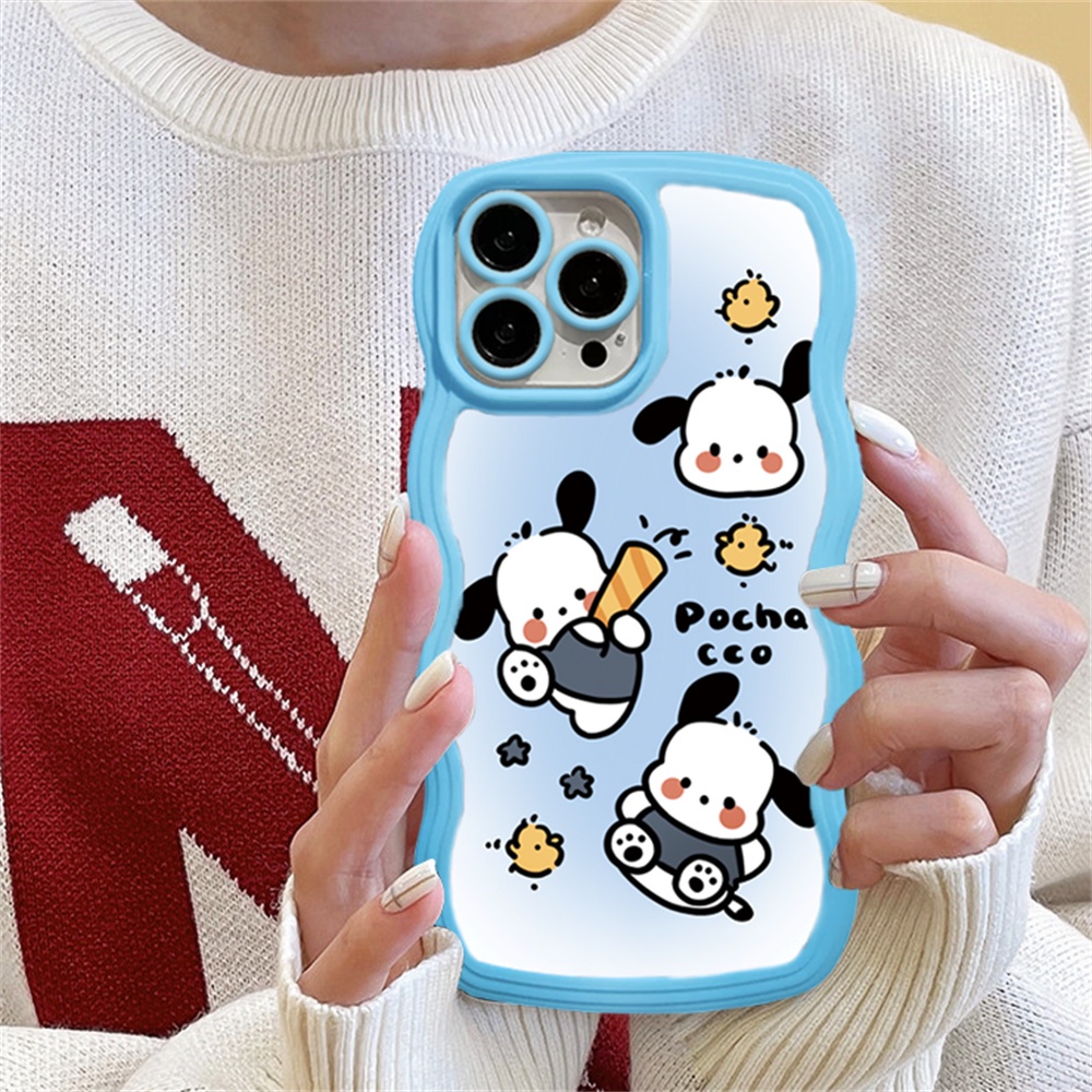 Casing Kartun Untuk Iphone14 14 14 Pro MAX 11PRO 11PRO Max12 12 Pro 12 Pro MAX iPhone 13 Pro MAX X XR XS Max6 6S 7 8 Plus Se2020 Pom Pom Purin Dan Pochacco Wave Edge Casing TPU