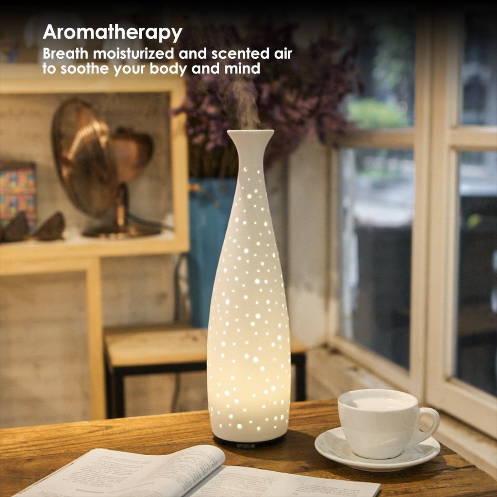 AKN88 - H48 Ceramic Decorative Porcelain Humidifier LED Light 110 ML