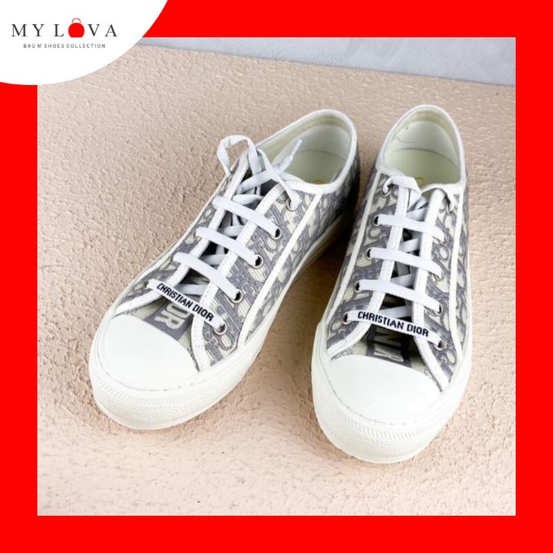 Dr Oblique Jacquard Grey Sneakers Sepatu Wanita VVIP Quality