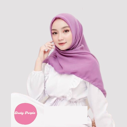 [ COD ] New 60+ Warna Daily Hijab Bella Square | Hijab Segi Empat Double Hycount | Hijab Segi Empat Bella Square-DUSTY PURPLE