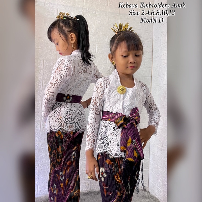 Kebaya Anak Embroidery/Kebaya saja