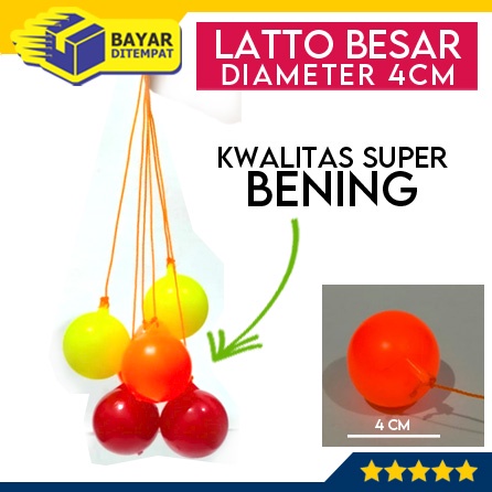 Mainan Latto Lato BESAR JUMBO BENING 4CM Etek Tek Tek Viral Jadul Kwalitas Super