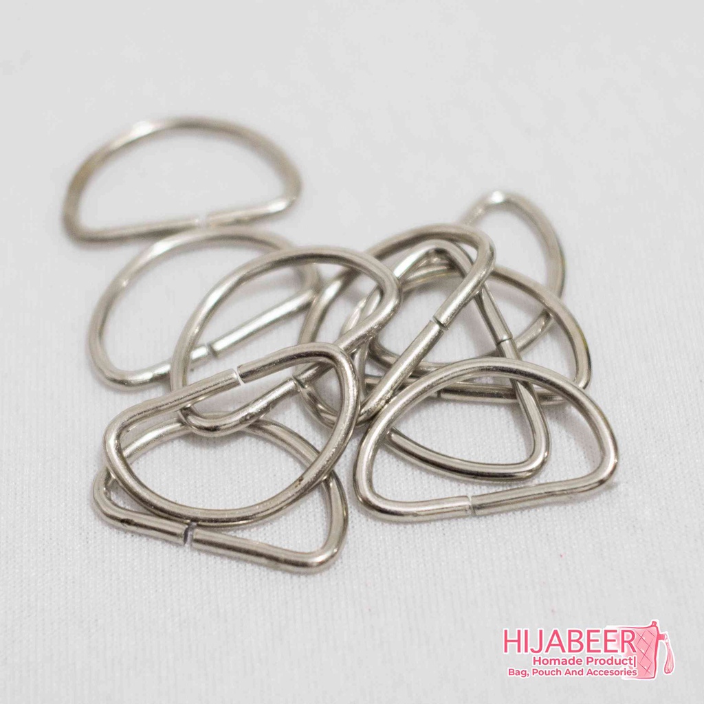 Ring D Nikel 2,5 cm 3mm Aksesoris Tas /10pcs