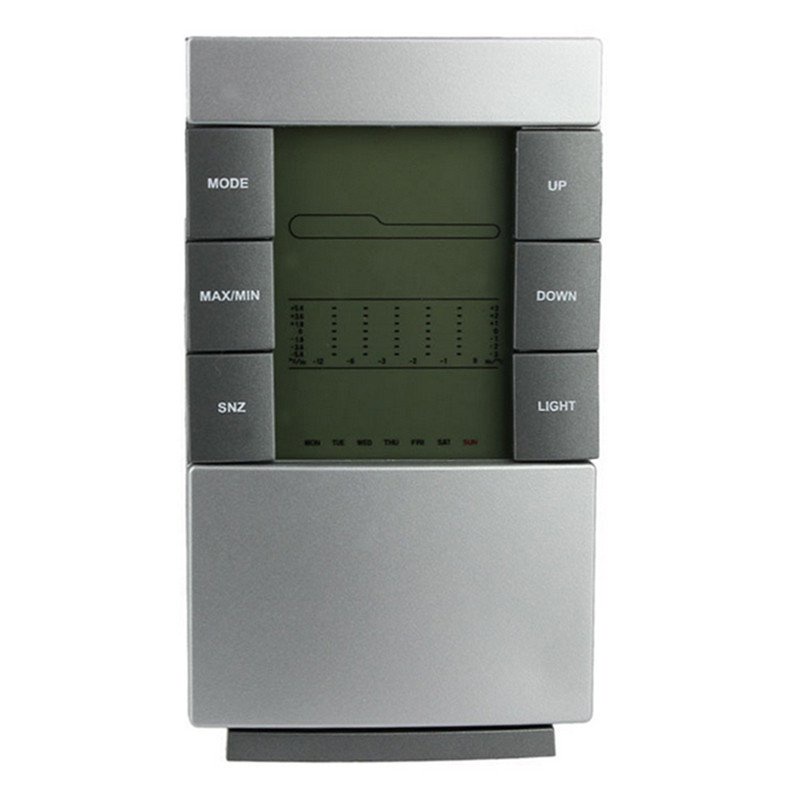 Weather Station Humidity Temperature Alarm Desk Clock Jam Alarm - 3210