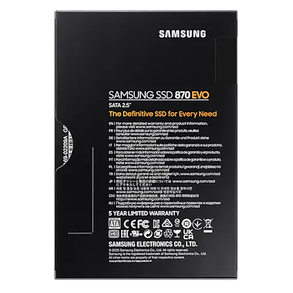 Samsung SSD 870 EVO SATA III 2.5 Inch 1TB - MZ-77E1T0BW - Black