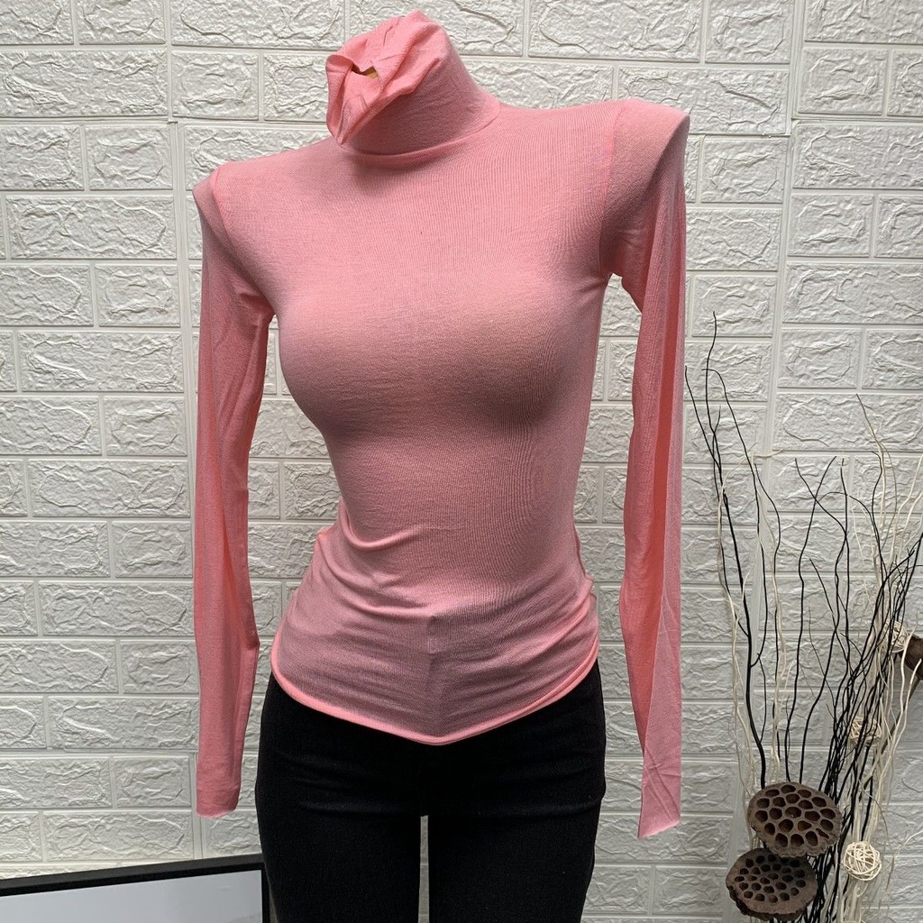 ✕Suhao Yi harus mendapatkannya!Nilai detak jantungnya adalah bang bang bang Korea seksi mikro-transparan INS ketat turtleneck bottoming shirt T-shirt