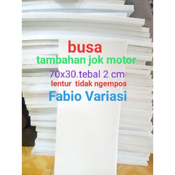 busa  shl tambahan jok motor 2cm putih padat lentur