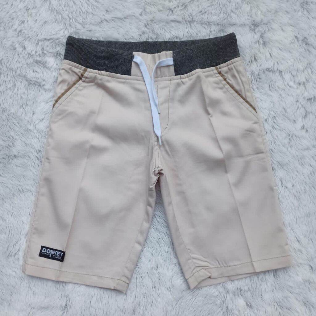 Celana pendek anak RIP KATUN TWILL USIA 1 - 12 TAHUN Printing cowok cewek 100% real pict-Krem