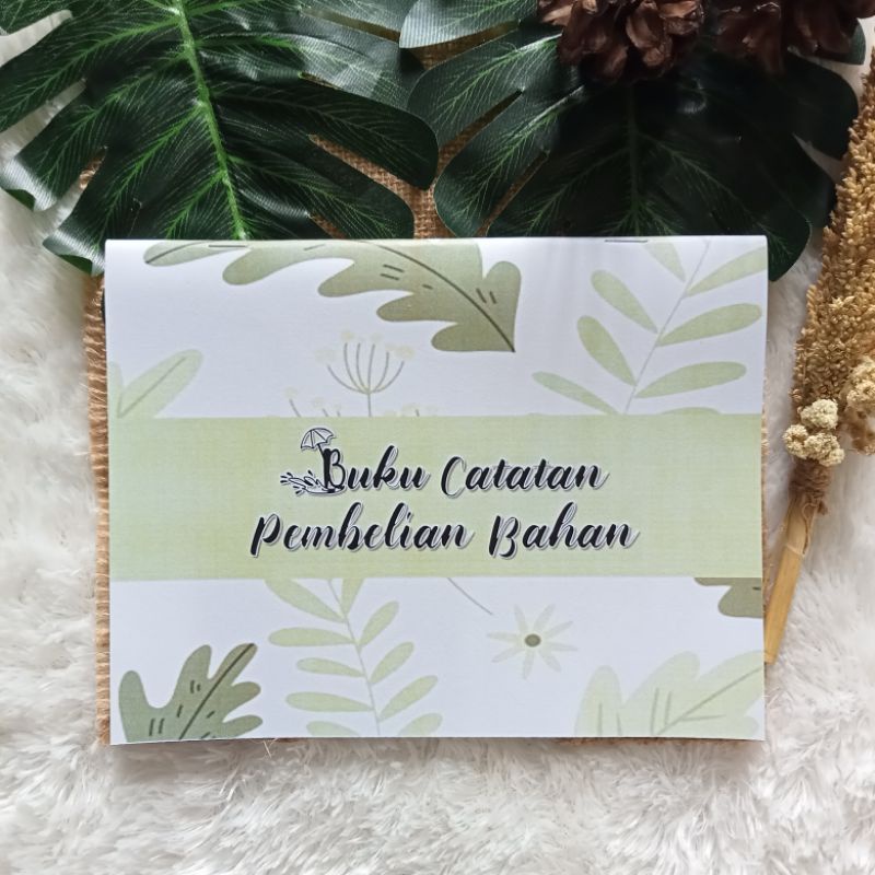 

BUKU CATATAN PEMBELIAN BAHAN