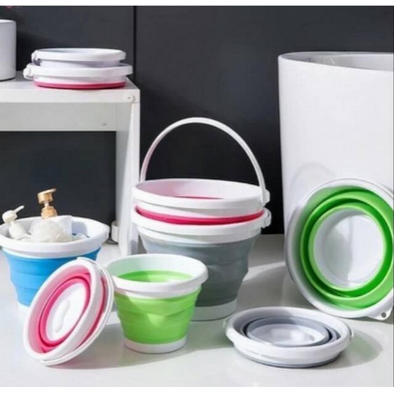 BB7 - Ember Lipat 10L Portable Silikon Serbaguna Water Bucket Travel Multifungsi