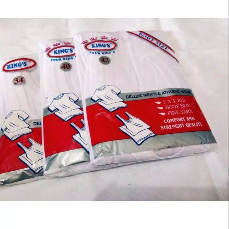 4 PCS KAUS DALAM PRIA DEWASA / SINGLET PRIA TEXCO/KING&quot;S NO 34 36 38 40 42 TERMURAH - Vegasus Store (COD)