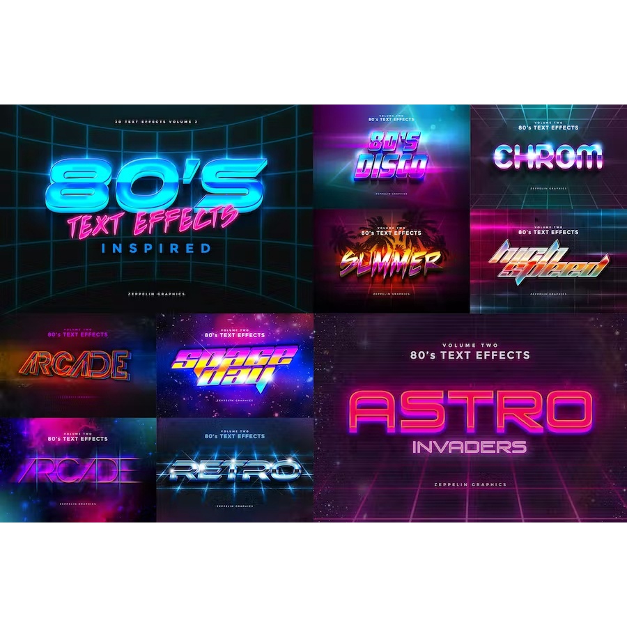 80s Text Effects Vol.1