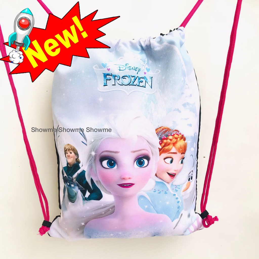 Tas anak sekolah serut / string sport bag / sling bag tk-sd -smp  frozen
