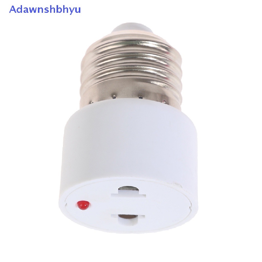 Adhyu 220V E27 ABS Putih Konektor Aksesoris US/EU Plug Screw Bulb Base Adapter ID