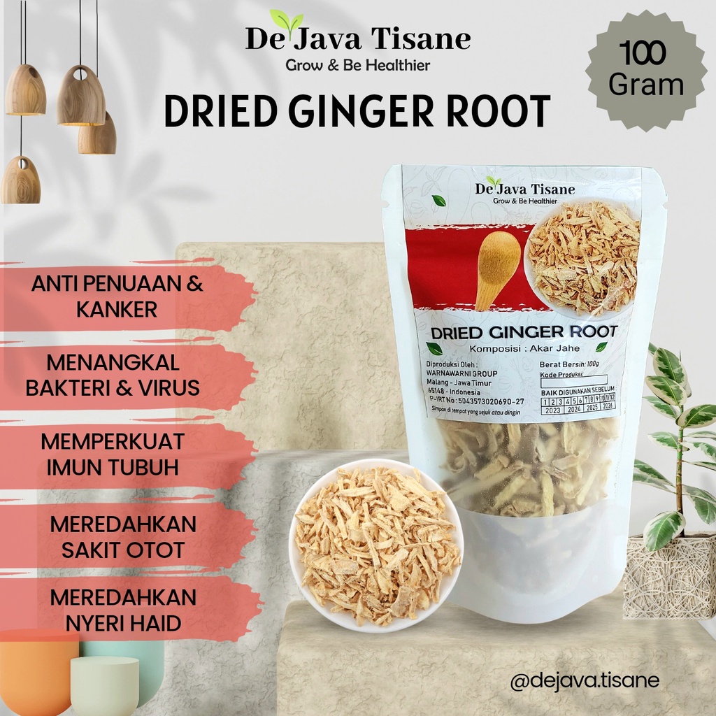 

Premium Dried Ginger Root Tea 10 - 50 gr Premium Dried Old Ginger Herbal Tea