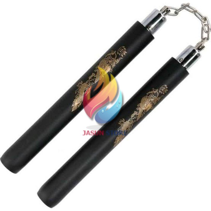 BISA COD! Double Stick Ruyung Busa Naga Nunchaku Caku Alat Beladiri