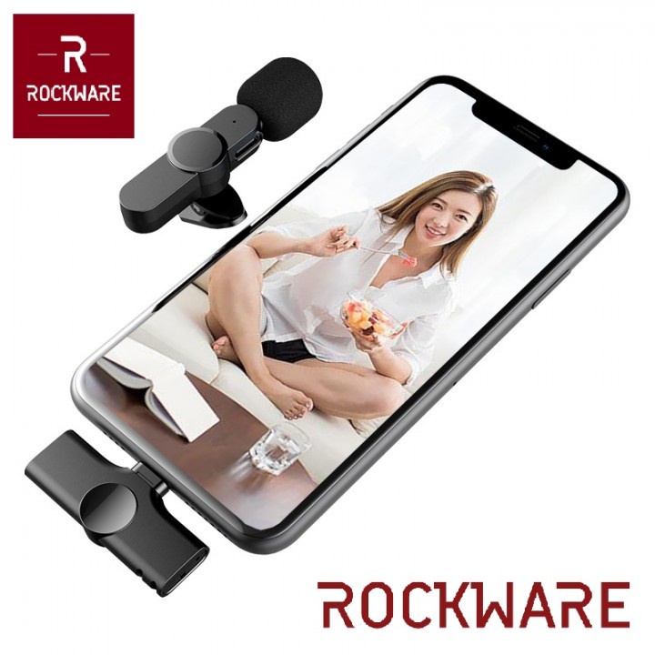 64 ROCKWARE Wireless Clip-On Mini Portable Lavalier Microphone - Type-C