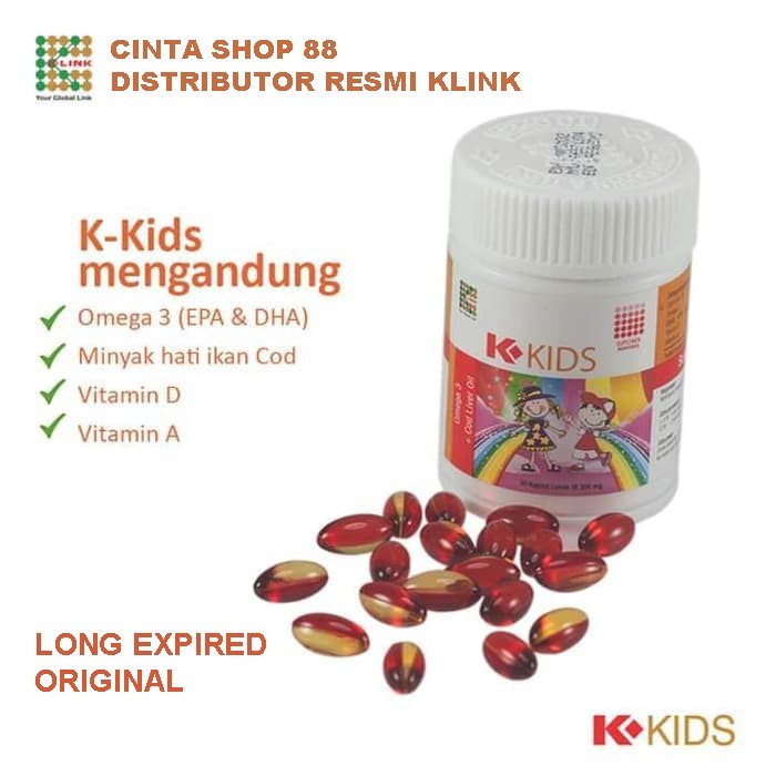K-KIDS KLINK MINYAK IKAN VITAMIN ANAK PENAMBAH NAFSU MAKAN ORIGINAL