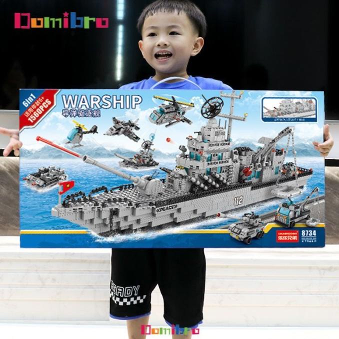 Mainan Brick 1560Pcs Besar Kapal Perang Mainan Lego Anak Laki Laki