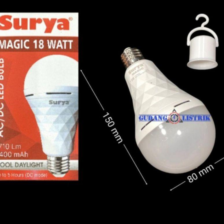 TGR.21De22ᴮ ◦ SURYA LAMPU LED MAGIC AC DC GENIUS AJAIB 18WATT / EMERGENCY LAMP DARURAT