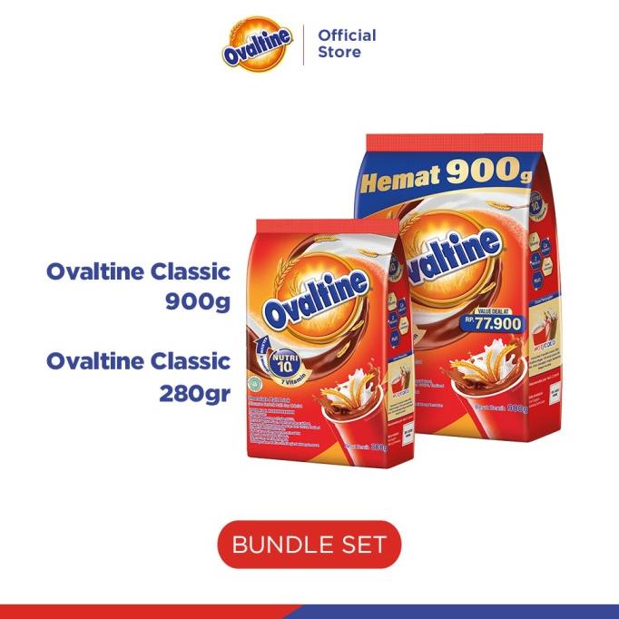 

[Paket Bundle] Ovaltine Classic 900g dan Ovaltine Classic 280g TERLARIS TERPERCAYA ORIGINAL