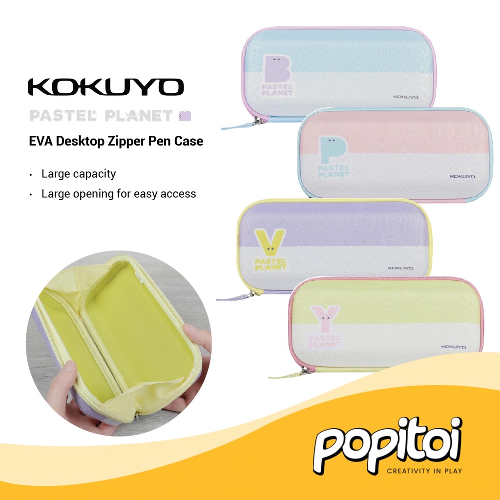 

Kokuyo Pastel Planet EVA Desktop Zipper Pen Pencil Case Smiggle Pensil Tempat Pensil