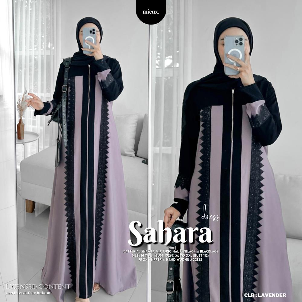 Sahara Dress Gamis Abaya Jetblack Muslim Original Produk By Mieux