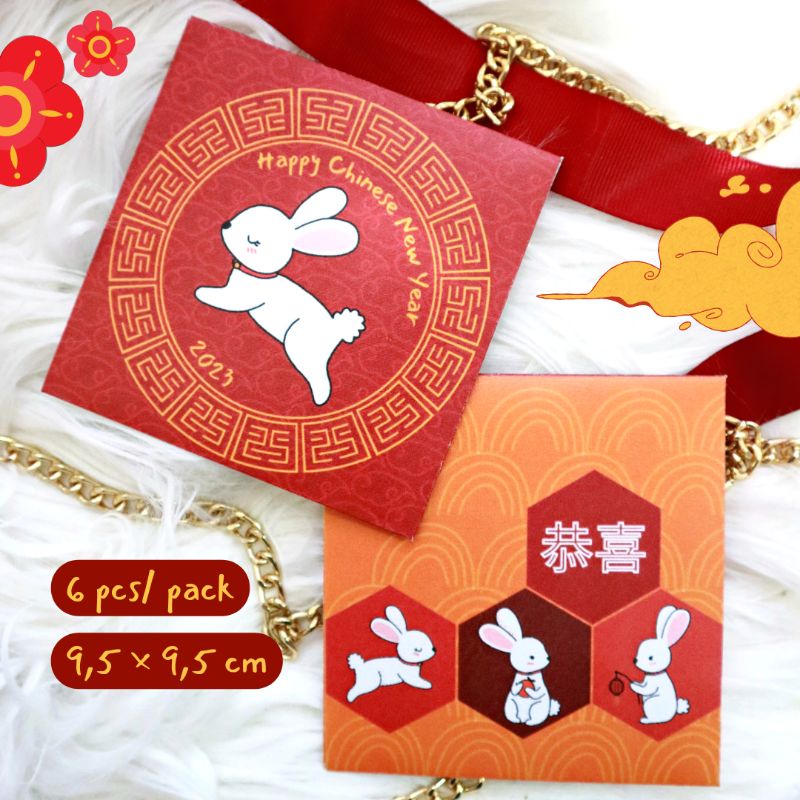 

Angpao Imlek 2023 Shio Kelinci Persegi Kotak Angpao Premium Lunar New Year Chinese New Year Envelope Angpau