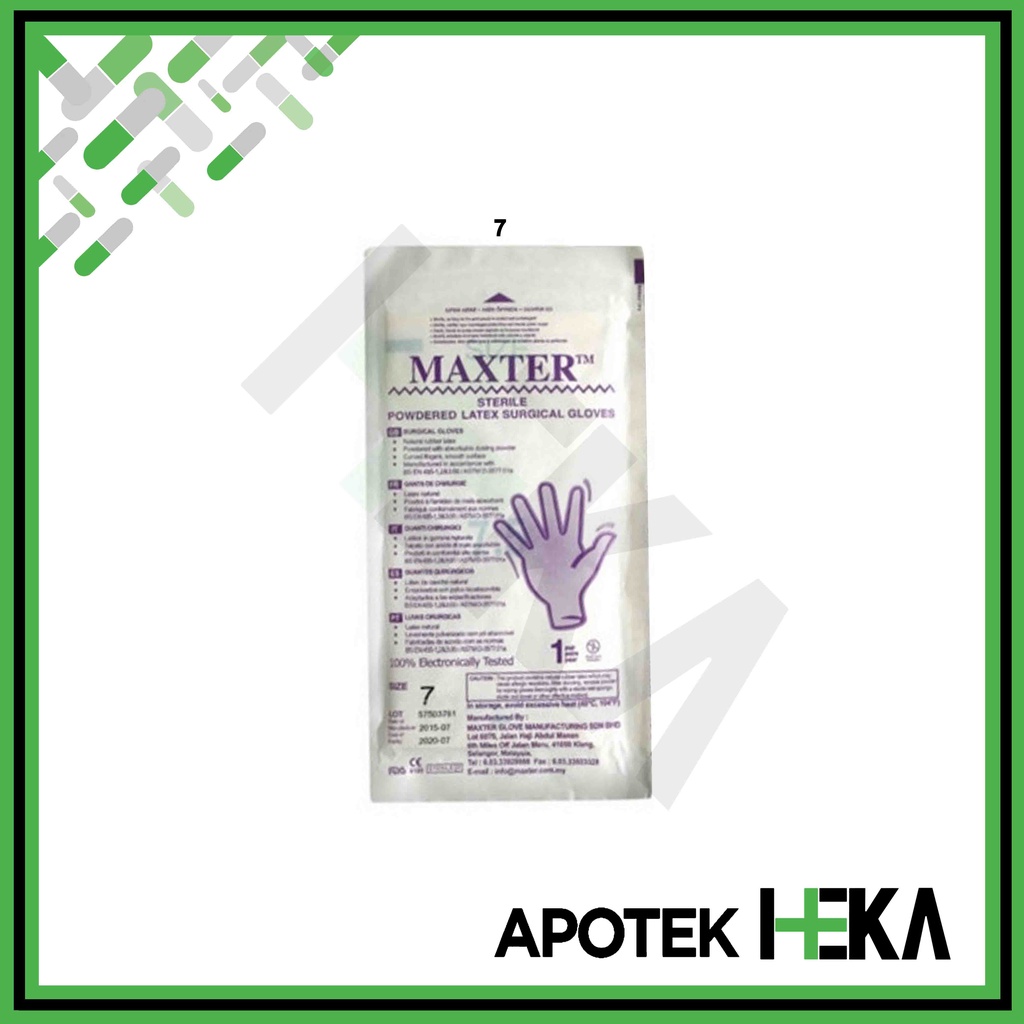 Handscoon Sterile Maxter - Sarung Tangan Steril Maxter (SEMARANG)