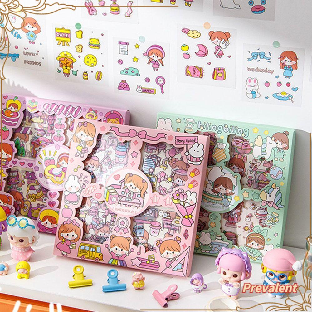Preva 100lembar/set Stiker Kreatif Anti Air Dekorasi Laptop Scrapbooking