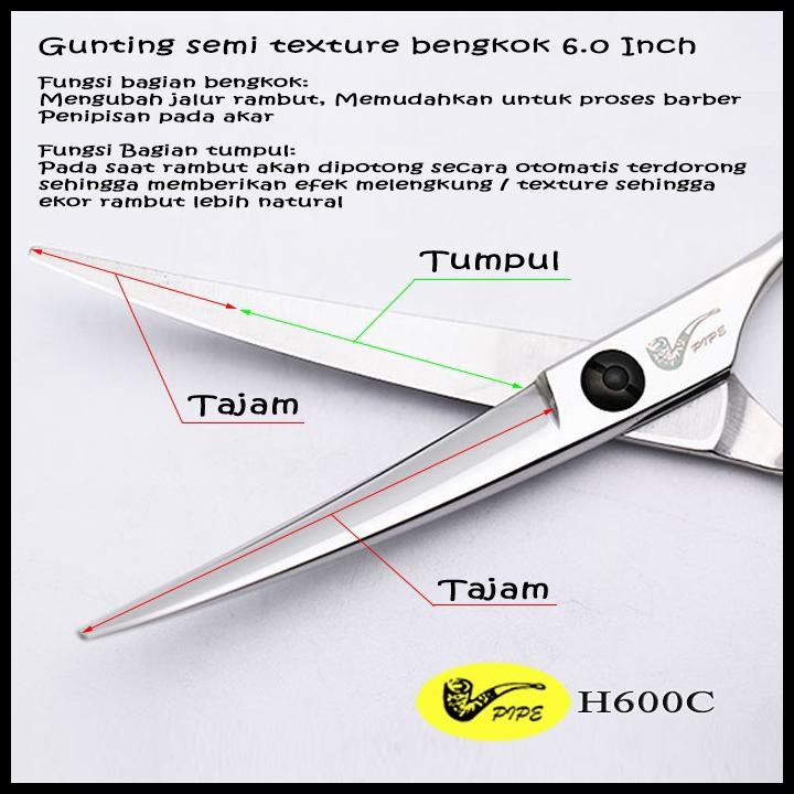 

Promo Gunting Semi Texture Bengkok Pipe H600C (Potong Sleding)