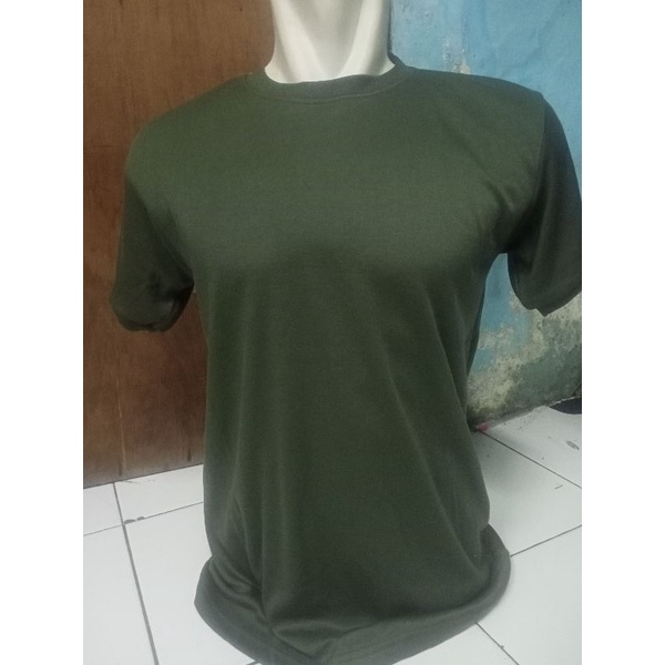 kaos polos hijau army