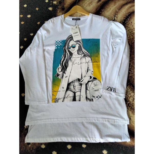 Kaos Zara Tunik Motif