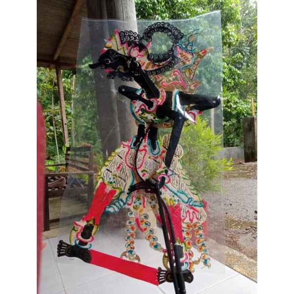 Wayang kulit Asli Indonesia Gatotkaca Hitam