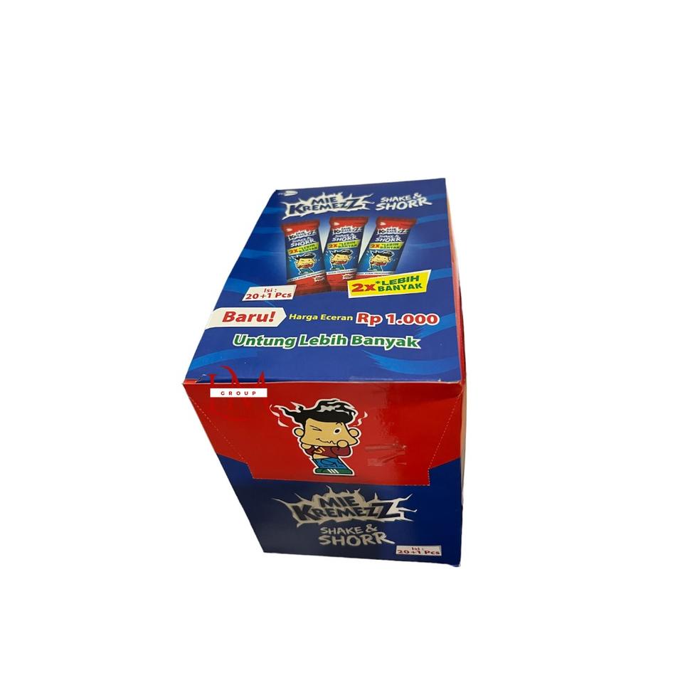 

[KODE PRODUK ZDSKU3890] Mie Kremezz Shake & Shorr 1000 1 Box Isi 20+1 pcs @16gr