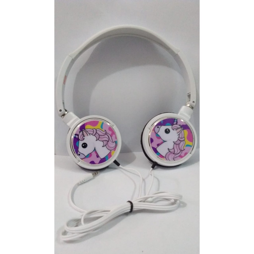 HEADPHONE KARAKTER UNICORN/SUPER BASS/ HEADSET KARAKTER MOTIF ANAK/ TERMURAH TERBARU/murah laris