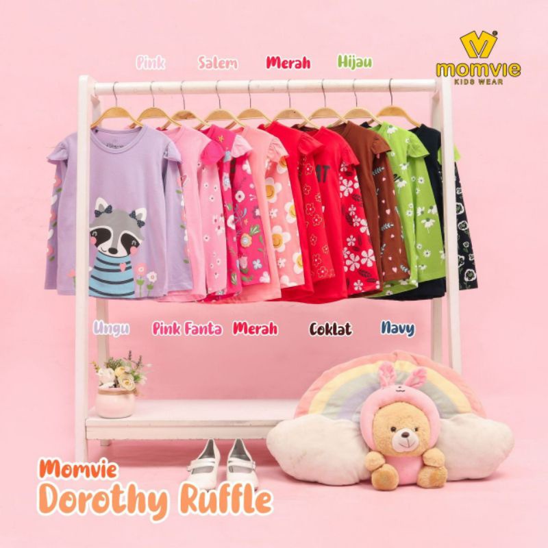 Kaos anak perempuan - Momvie Dorothy Ruffle