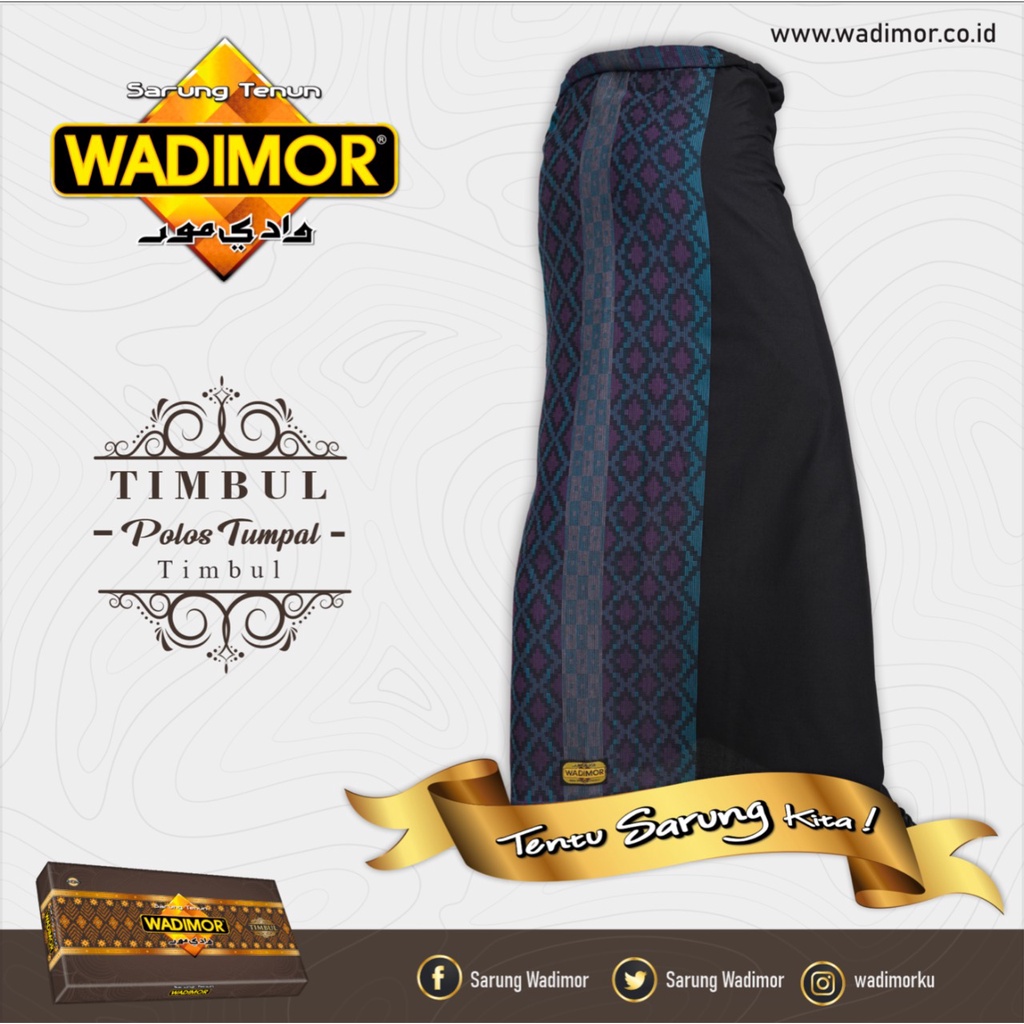 Sarung Wadimor Timbul Polos Tumpal Motif / Sarung Dewasa